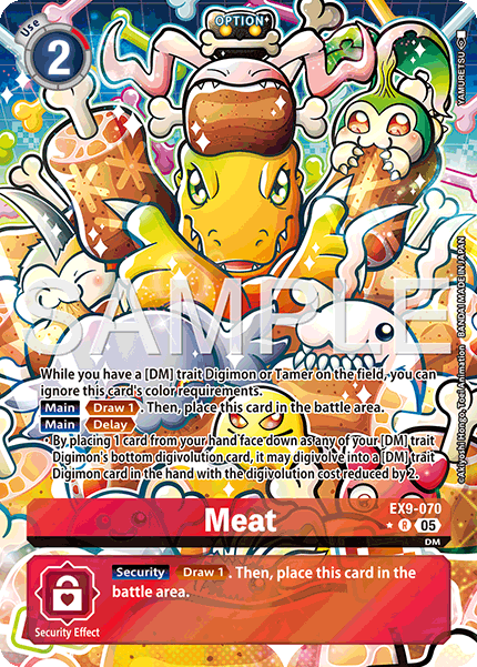 (070) Digimon TCG Versus Monsters Single: Meat (EX9-070) (V.2)  Alternative Art