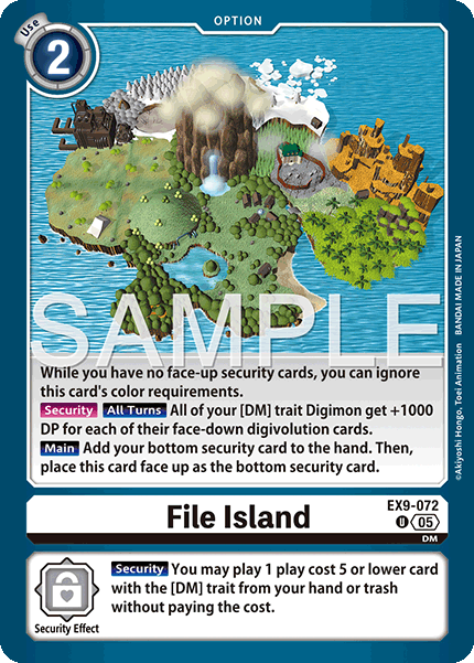 (072) Digimon TCG Versus Monsters Single: File Island (EX9-072) (V.1)  Uncommon