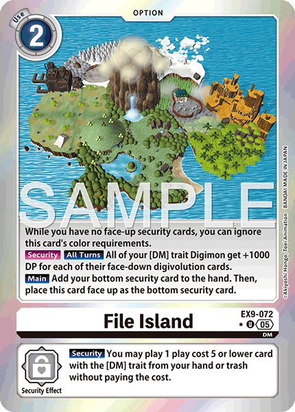 (072) Digimon TCG Versus Monsters Single: File Island (EX9-072) (V.2)  Alternative Art