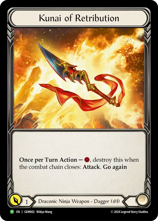 (002) Flesh & Blood TCG GEM Pack Promos Single: Kunai of Retribution (Cold Foil)  Promo