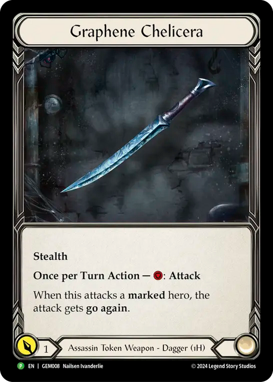 (008) Flesh & Blood TCG GEM Pack Promos Single: Graphene Chelicera (Cold Foil)  Promo