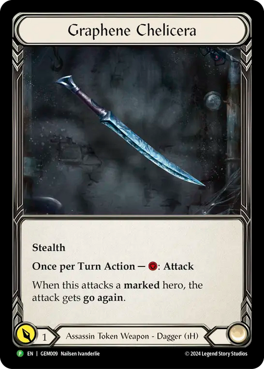 (009) Flesh & Blood TCG GEM Pack Promos Single: Graphene Chelicera (Cold Foil)  Promo