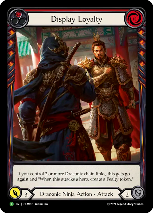 (010) Flesh & Blood TCG GEM Pack Promos Single: Display Loyalty (Regular)  Promo