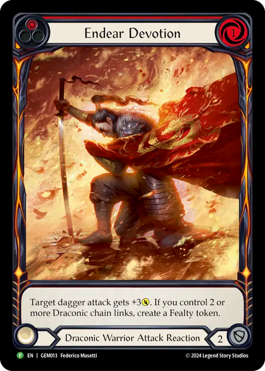 (013) Flesh & Blood TCG GEM Pack Promos Single: Endear Devotion (Regular)  Promo