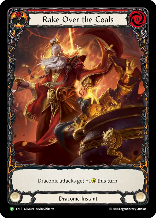 (019) Flesh & Blood TCG GEM Pack Promos Single: Rake Over the Coals (Regular)  Promo