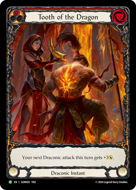 (020) Flesh & Blood TCG GEM Pack Promos Single: Tooth of the Dragon (Extended Art Rainbow Foil)  Promo