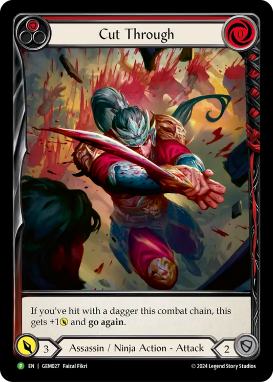(027) Flesh & Blood TCG GEM Pack Promos Single: Cut Through (Red) (Regular)  Promo