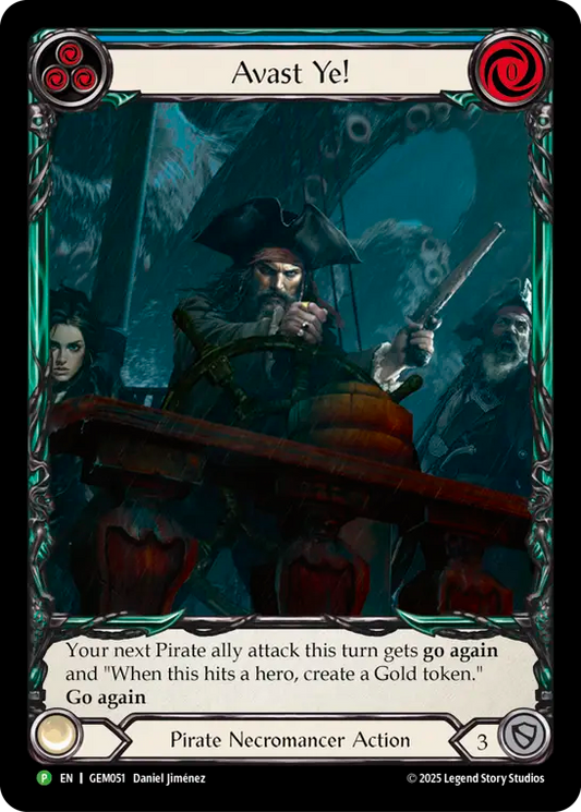 (051) Flesh & Blood TCG GEM Pack Promos Single: Avast Ye! (Extended Art Rainbow Foil)  Promo