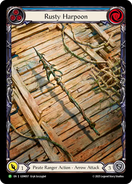 (057) Flesh & Blood TCG GEM Pack Promos Single: Rusty Harpoon (Extended Art Regular)  Promo