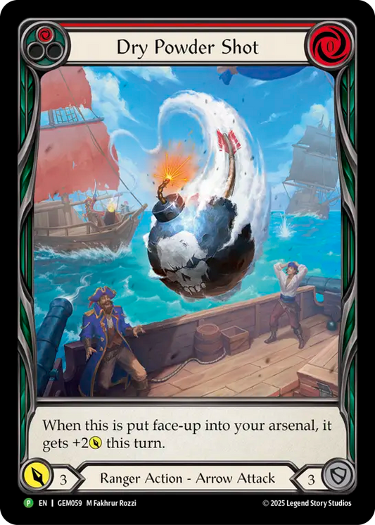 (059) Flesh & Blood TCG GEM Pack Promos Single: Dry Powder Shot (Extended Art Regular)  Promo