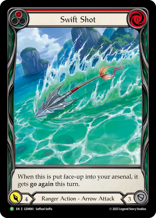 (061) Flesh & Blood TCG GEM Pack Promos Single: Swift Shot (Extended Art Regular)  Promo
