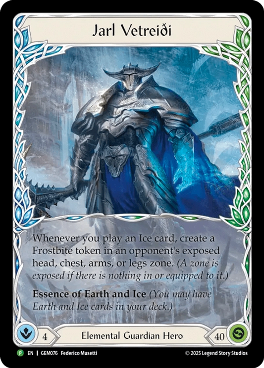 (076) Flesh & Blood TCG GEM Pack Promos Single: Jarl Vetreiði (Regular)  Promo
