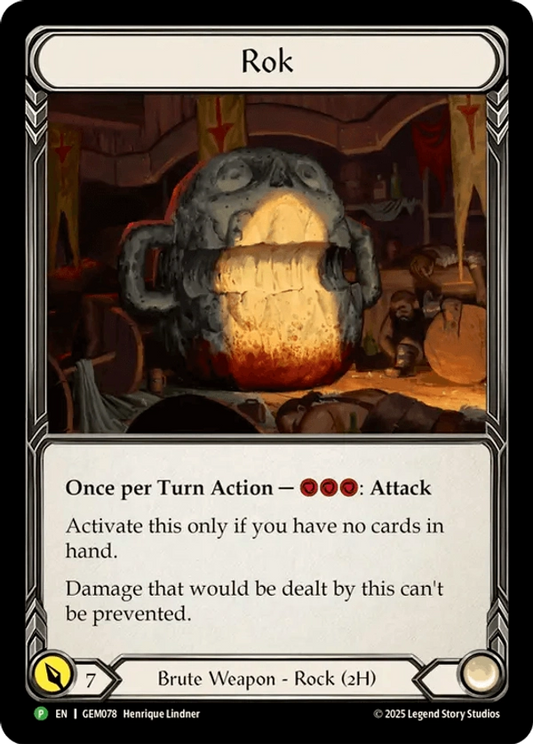 (078) Flesh & Blood TCG GEM Pack Promos Single: Rok (Regular)  Promo