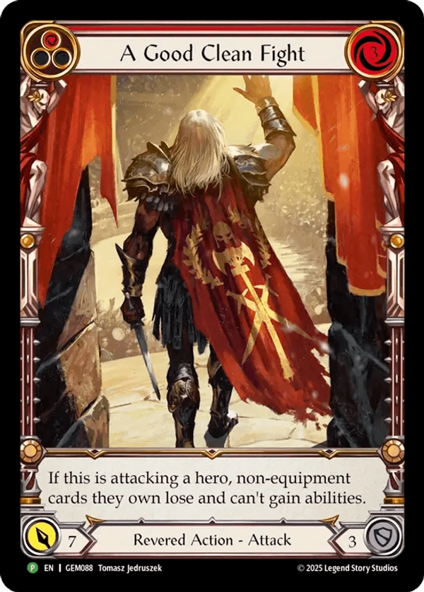 (088) Flesh & Blood TCG GEM Pack Promos Single: A Good Clean Fight (Extended Art Regular)  Promo