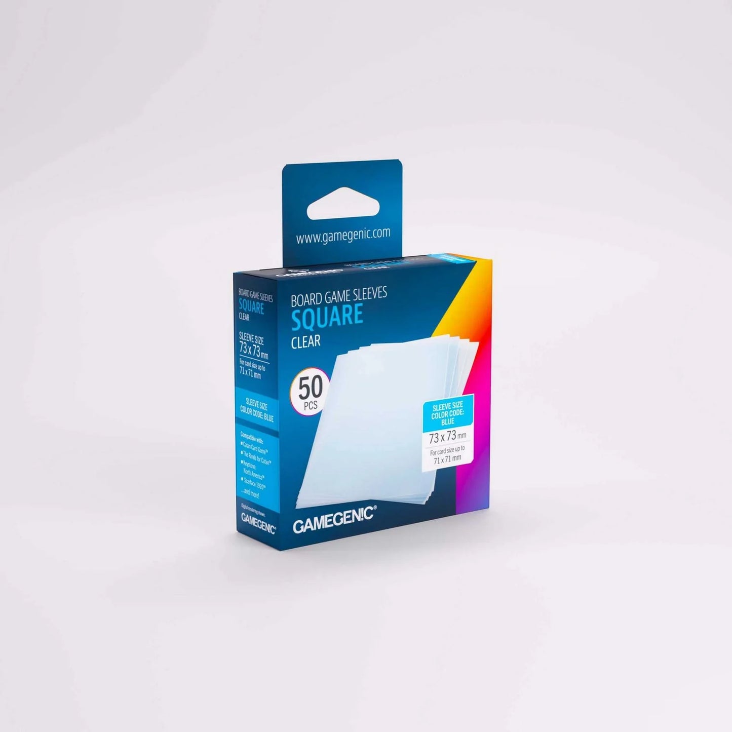 Gamegenic Board Game Sleeves Square Clear (100 ct.)