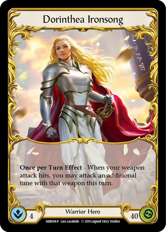 (004) Flesh & Blood TCG Hero Promos Single: Dorinthea Ironsong (Cold Foil)  Promo