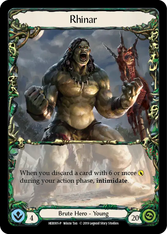(005) Flesh & Blood TCG Hero Promos Single: Rhinar (Rainbow Foil)  Promo