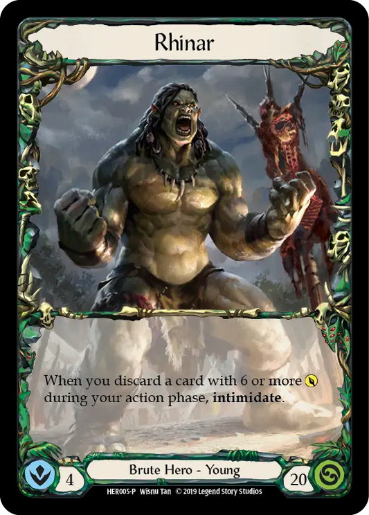 (005) Flesh & Blood TCG Hero Promos Single: Rhinar (Rainbow Foil)  Promo