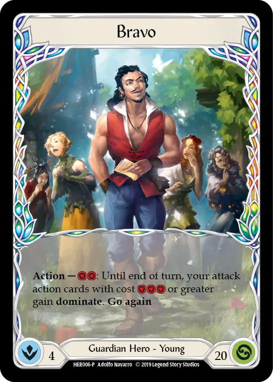 (006) Flesh & Blood TCG Hero Promos Single: Bravo (Rainbow Foil)  Promo