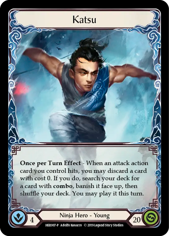 (007) Flesh & Blood TCG Hero Promos Single: Katsu (Rainbow Foil)  Promo