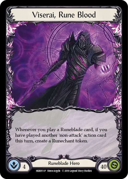 (011) Flesh & Blood TCG Hero Promos Single: Viserai, Rune Blood (Cold Foil)  Promo