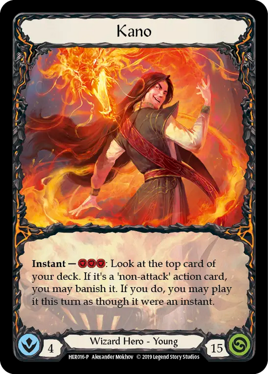 (016) Flesh & Blood TCG Hero Promos Single: Kano (Rainbow Foil)  Promo