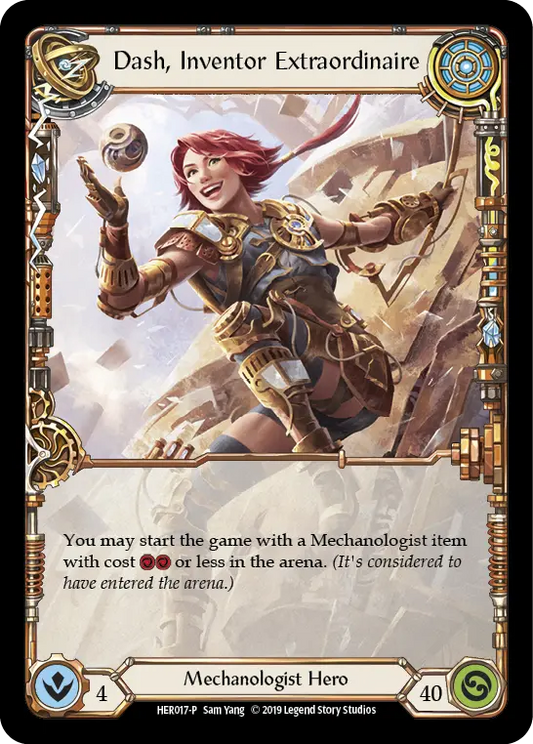 (017) Flesh & Blood TCG Hero Promos Single: Dash, Inventor Extraordinaire (Rainbow Foil)  Promo