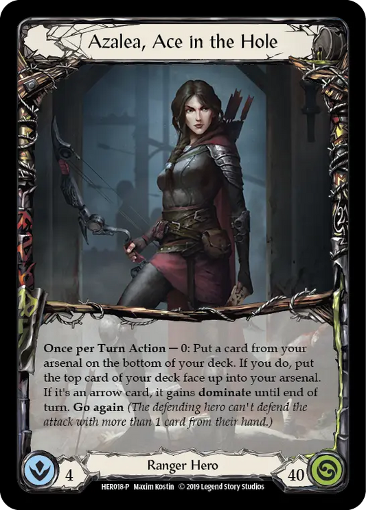 (018) Flesh & Blood TCG Hero Promos Single: Azalea, Ace in the Hole (Rainbow Foil)  Promo