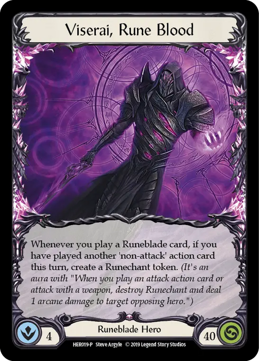 (019) Flesh & Blood TCG Hero Promos Single: Viserai, Rune Blood (Rainbow Foil)  Promo