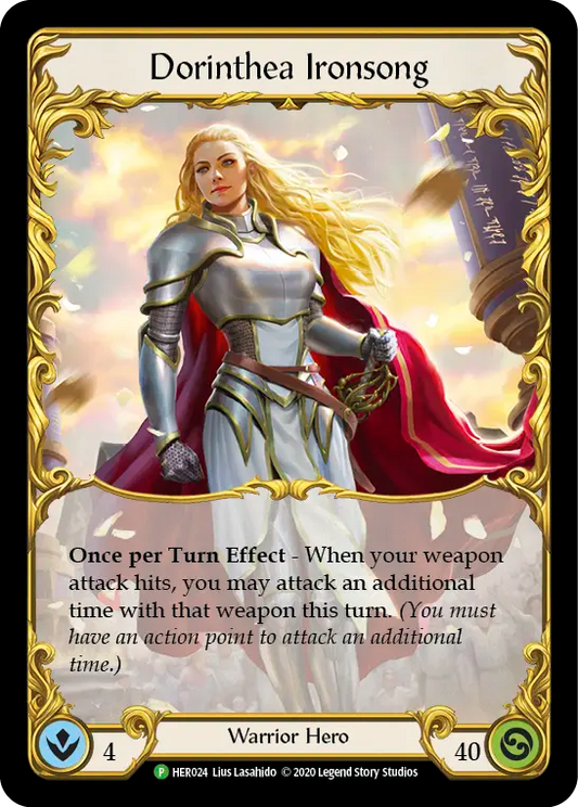 (024) Flesh & Blood TCG Hero Promos Single: Dorinthea Ironsong (Rainbow Foil)  Promo