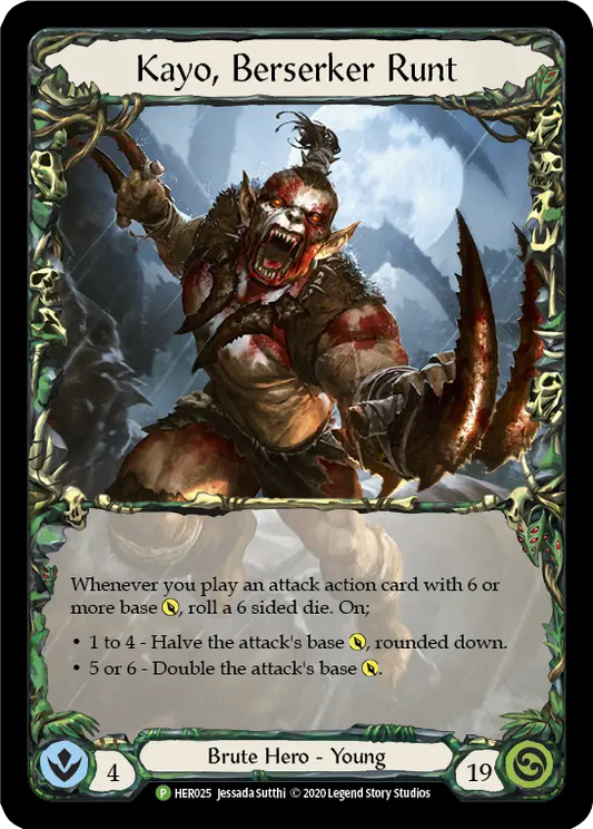 (025) Flesh & Blood TCG Hero Promos Single: Kayo, Berserker Runt (Cold Foil)  Promo