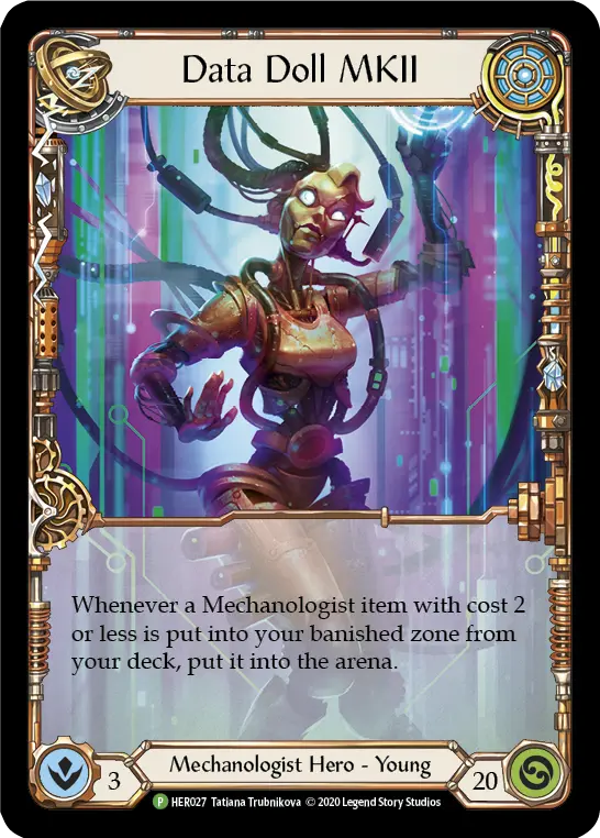 (027) Flesh & Blood TCG Hero Promos Single: Data Doll MKII (Cold Foil)  Promo