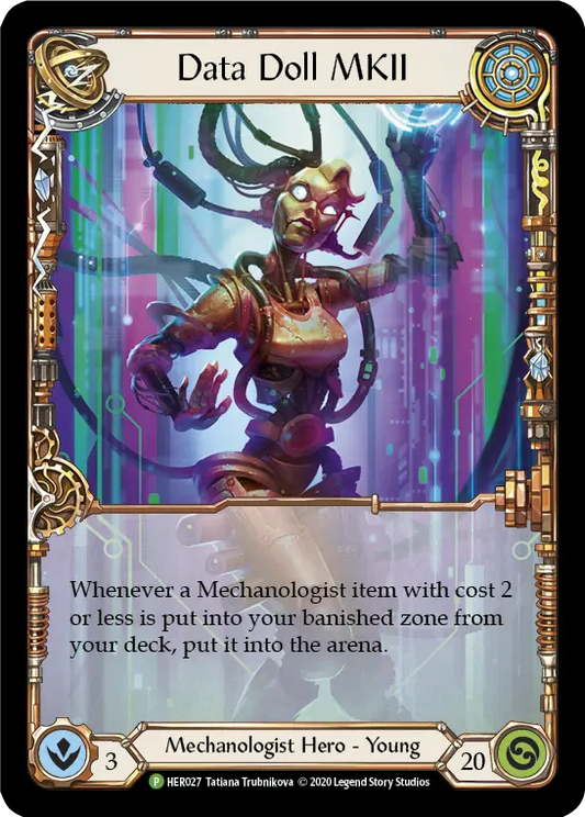 (027) Flesh & Blood TCG Hero Promos Single: Data Doll MKII (Cold Foil)  Promo