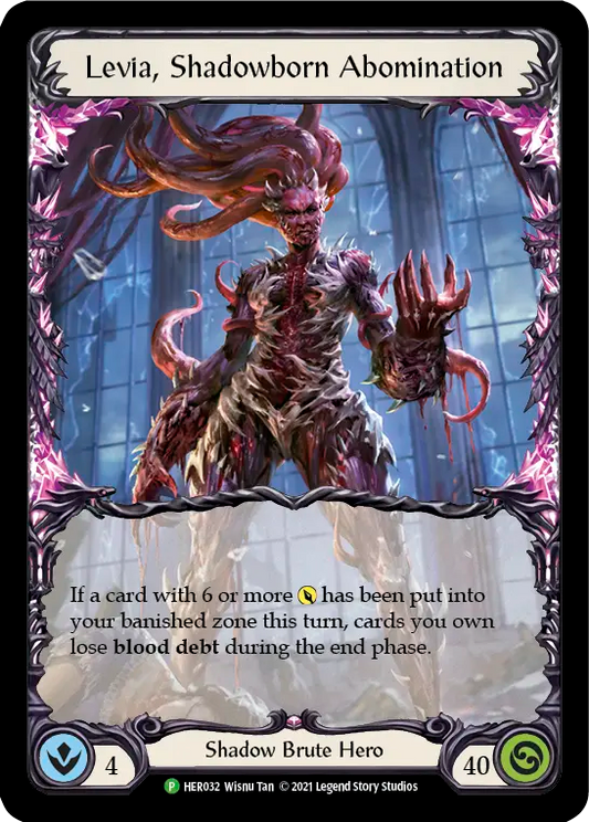 (032) Flesh & Blood TCG Hero Promos Single: Levia, Shadowborn Abomination (Cold Foil)  Promo