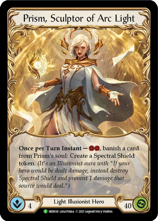 (038) Flesh & Blood TCG Hero Promos Single: Prism, Sculptor of Arc Light (Rainbow Foil)  Promo