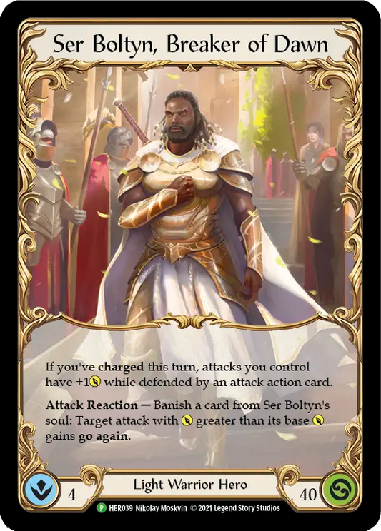 (039) Flesh & Blood TCG Hero Promos Single: Ser Boltyn, Breaker of Dawn (Rainbow Foil)  Promo