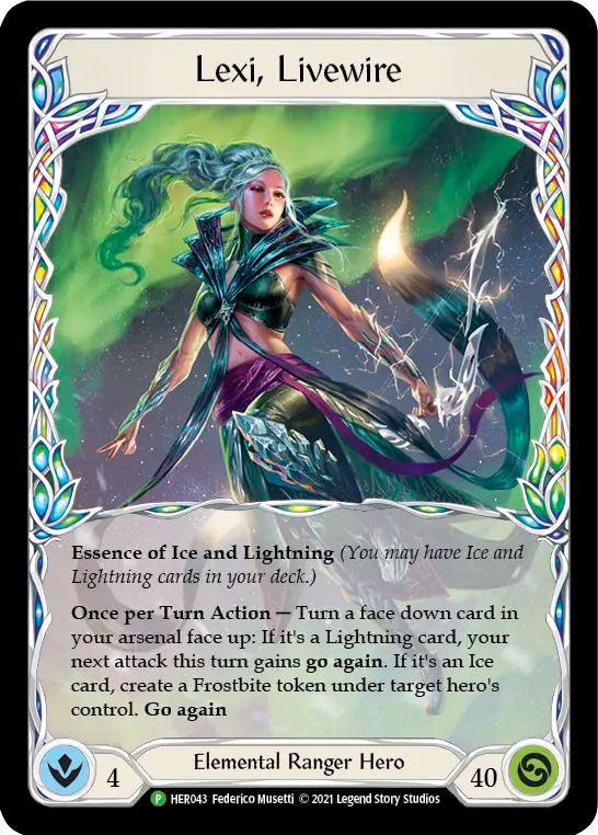 (043) Flesh & Blood TCG Hero Promos Single: Lexi, Livewire (Cold Foil)  Promo