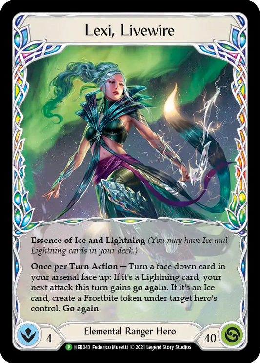 (043) Flesh & Blood TCG Hero Promos Single: Lexi, Livewire (Cold Foil)  Promo