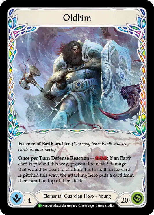 (045) Flesh & Blood TCG Hero Promos Single: Oldhim (Cold Foil)  Promo