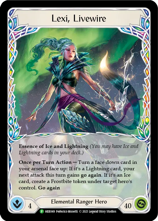 (049) Flesh & Blood TCG Hero Promos Single: Lexi, Livewire (Rainbow Foil)  Promo