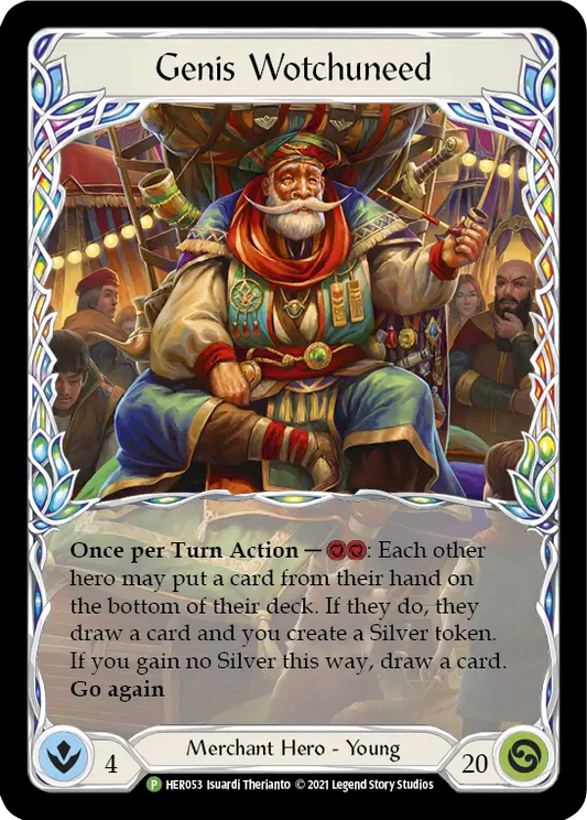 (053) Flesh & Blood TCG Hero Promos Single: Genis Wotchuneed (Cold Foil)  Promo