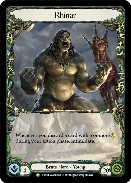 (054) Flesh & Blood TCG Hero Promos Single: Rhinar (Cold Foil)  Promo