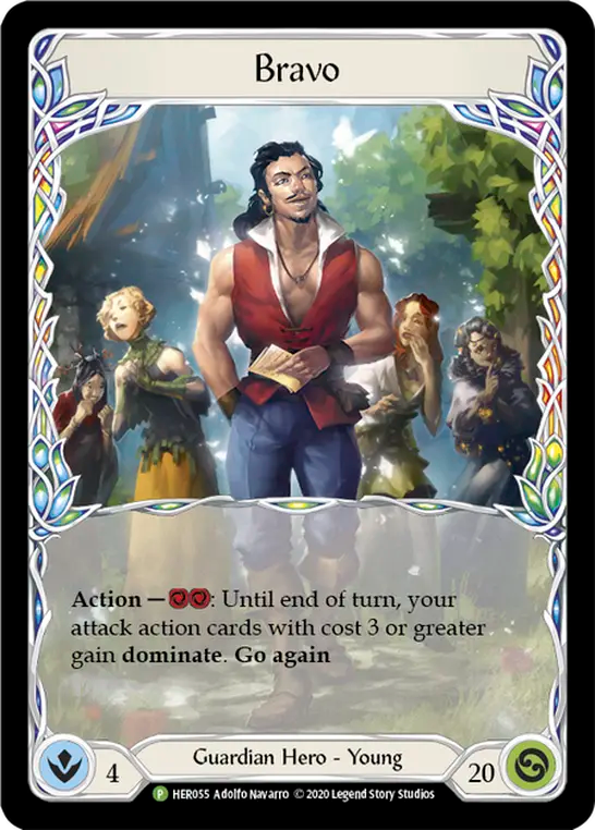(055) Flesh & Blood TCG Hero Promos Single: Bravo (Cold Foil)  Promo