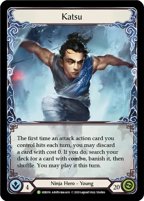 (056) Flesh & Blood TCG Hero Promos Single: Katsu (Cold Foil)  Promo