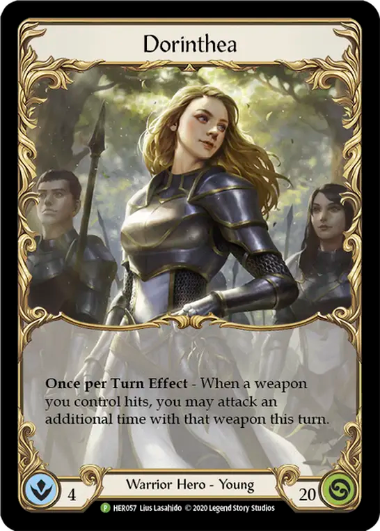 (057) Flesh & Blood TCG Hero Promos Single: Dorinthea (Cold Foil)  Promo