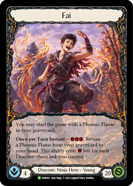 (061) Flesh & Blood TCG Hero Promos Single: Fai (Cold Foil)  Promo