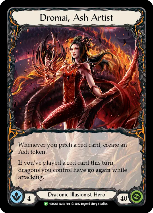 (066) Flesh & Blood TCG Hero Promos Single: Dromai, Ash Artist (Rainbow Foil)  Promo