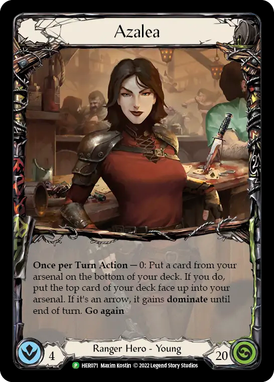 (071) Flesh & Blood TCG Hero Promos Single: Azalea (Cold Foil)  Promo