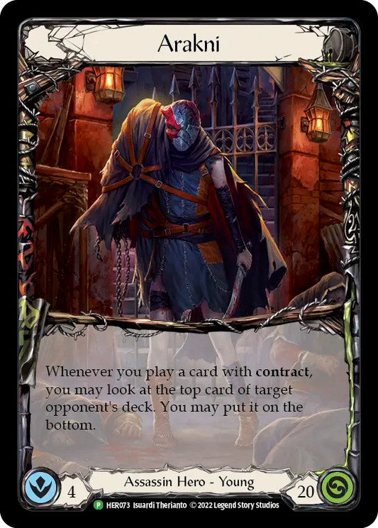 (073) Flesh & Blood TCG Hero Promos Single: Arakni (Cold Foil)  Promo