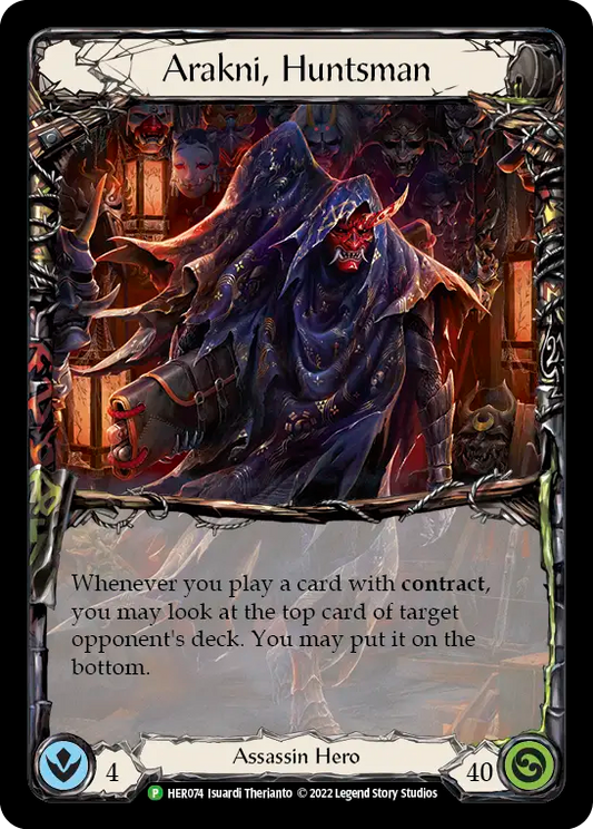 (074) Flesh & Blood TCG Hero Promos Single: Arakni, Huntsman (Cold Foil)  Promo